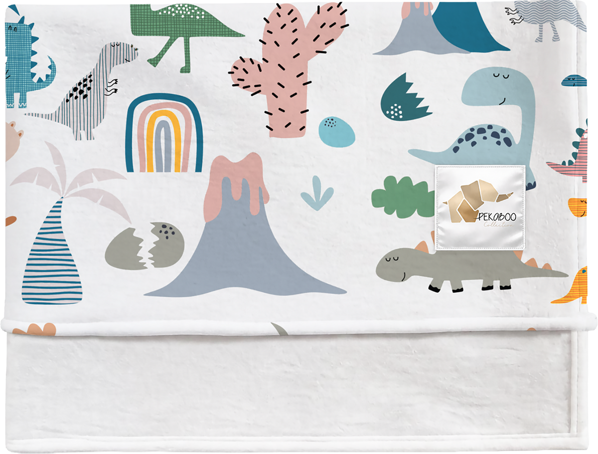 Couverture magiks - Dinos volcans palmiers