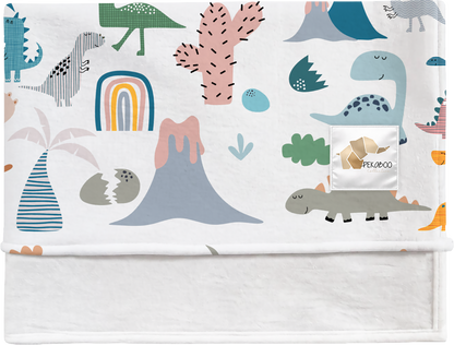 Couverture magiks - Dinos volcans palmiers