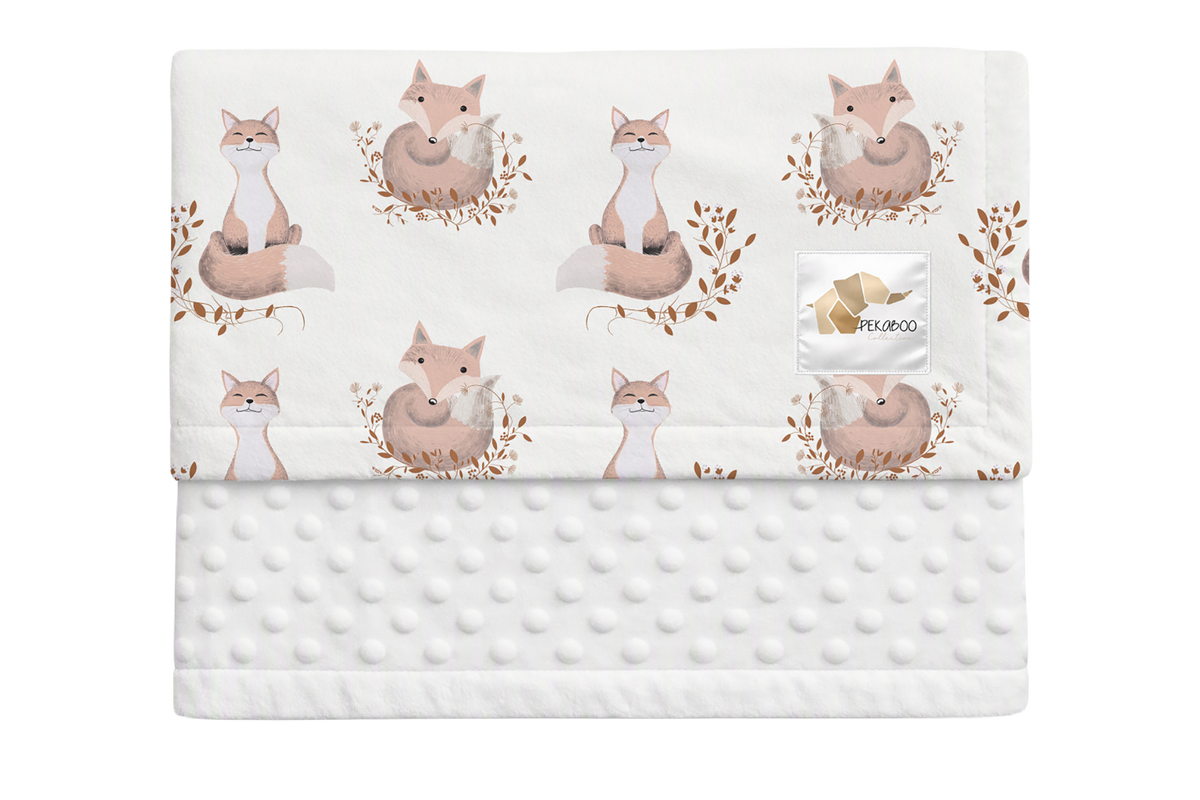 Couverture minky - Doux renards
