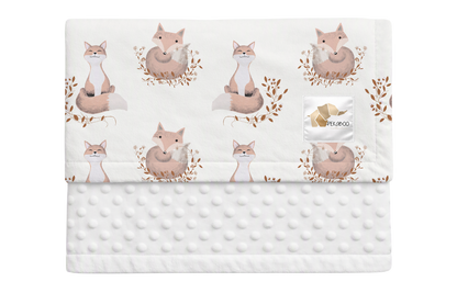 Couverture minky - Doux renards
