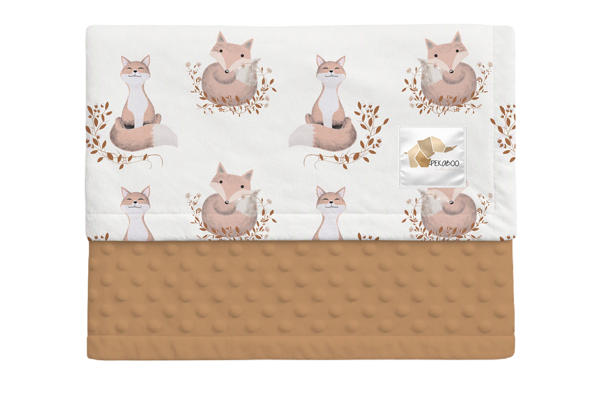 Couverture minky - Doux renards