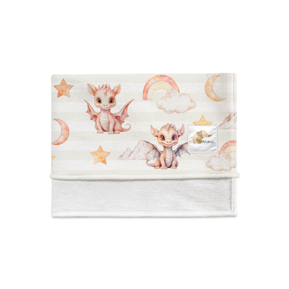 Couverture magiks - Dragons roses bold stripes