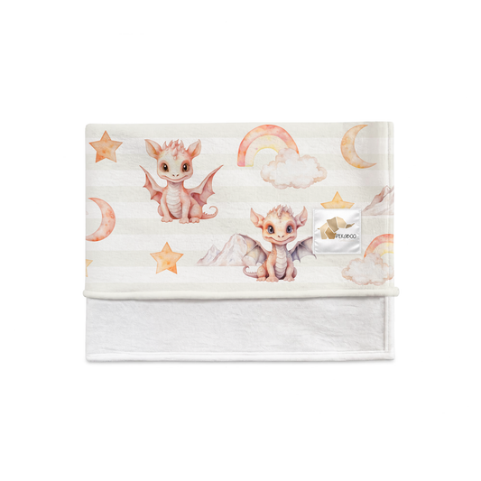 Couverture magiks - Dragons roses bold stripes