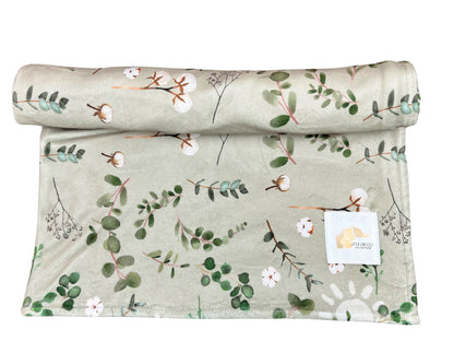 Couverture magiks - Fleur de coton sunset sauge