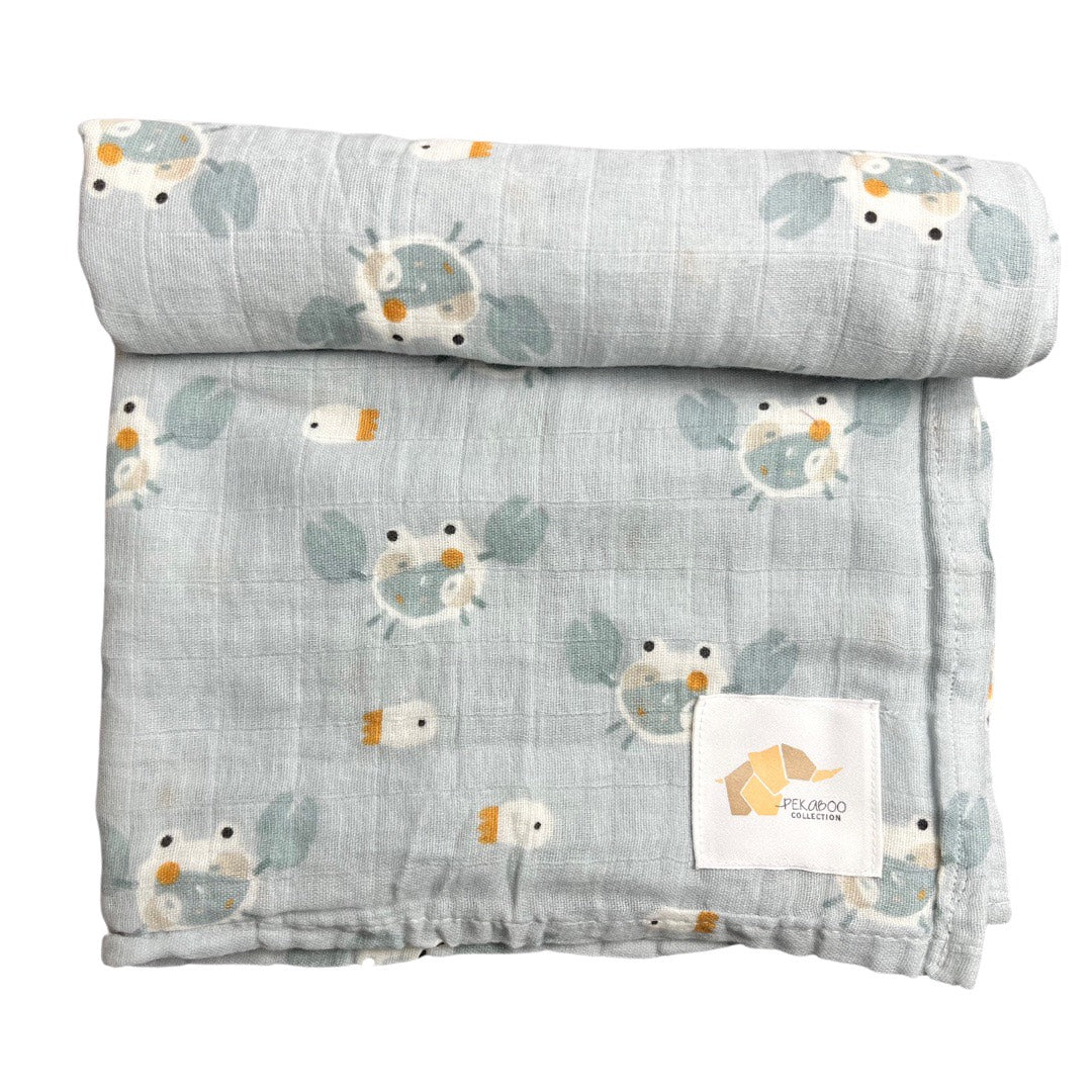 Couverture mousseline de coton - Crabes mignons