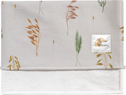 Couverture magiks - Feuillages de blé fond beige