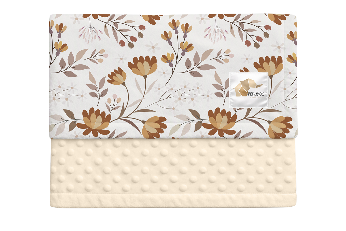 Couverture minky - Fleuriléa