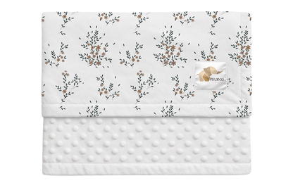 Couverture minky - Fleurs de Lucie