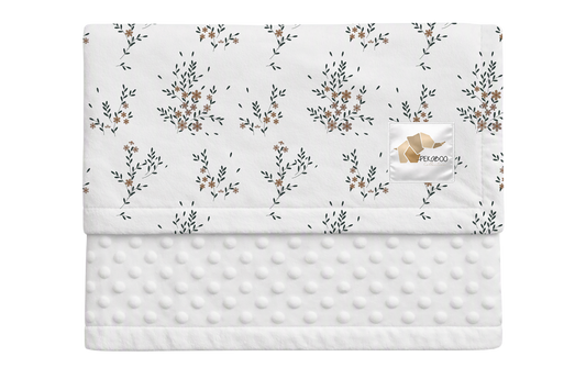 Couverture minky - Fleurs de Lucie