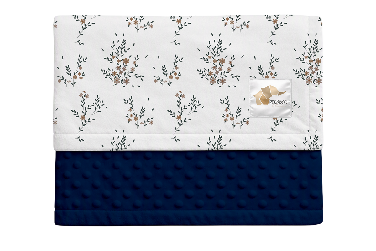 Couverture minky - Fleurs de Lucie