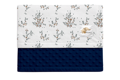 Couverture minky - Fleurs de Lucie