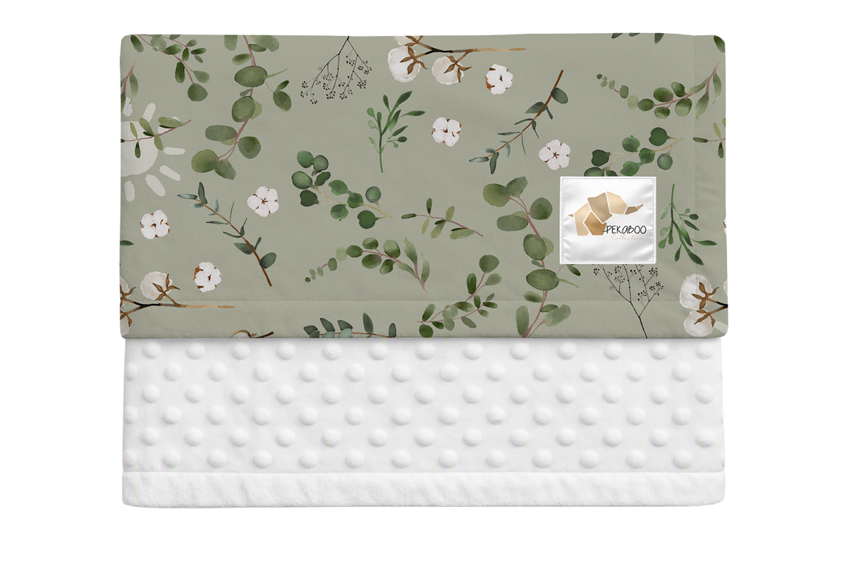 Couverture minky - Fleur des coton et sunsets