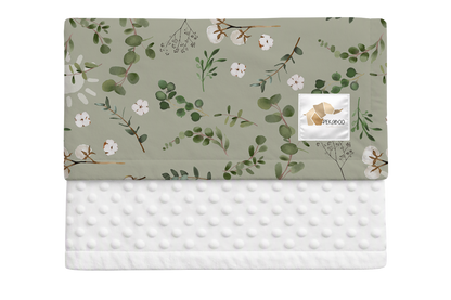 Couverture minky - Fleur des coton et sunsets