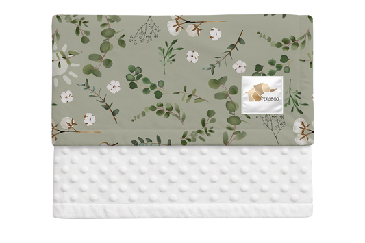 Couverture minky - Fleur des coton et sunsets