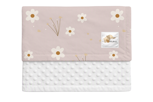 Couverture minky - Floral rose