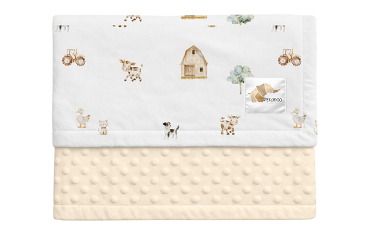 Couverture minky - Happy farms