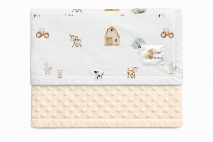 Couverture minky - Happy farms