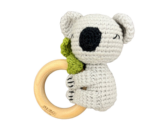 Hochet bois et crochet - Koala feuillage