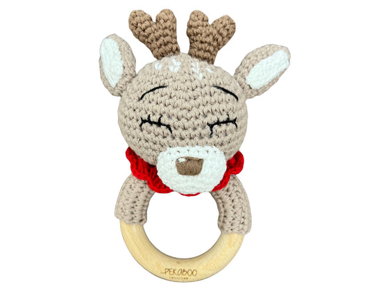 Hochet bois et crochet - Cute dear