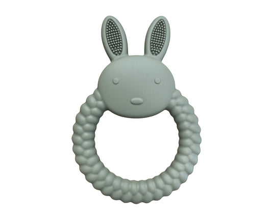 Jouet de dentition - Anneau lapin kaki
