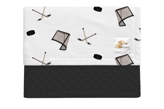 Couverture minky - Hockey