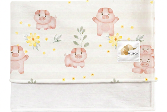 Couverture magiks - Petits cochons roses bold stripes