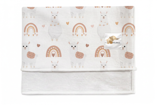 Couverture magiks - Lamas beiges