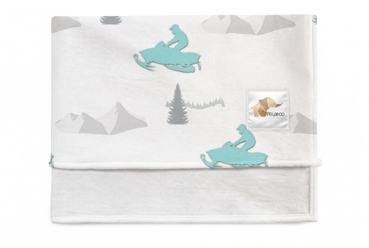 Couverture magiks - Motoneiges turquoise