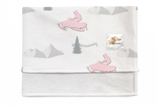 Couverture magiks - Motoneiges roses