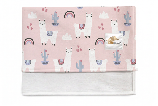 Couverture magiks - Lamas roses