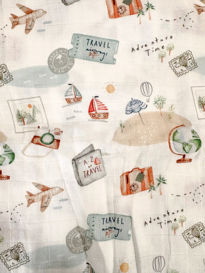 Couverture mousseline de bambou - Travel & sail boat