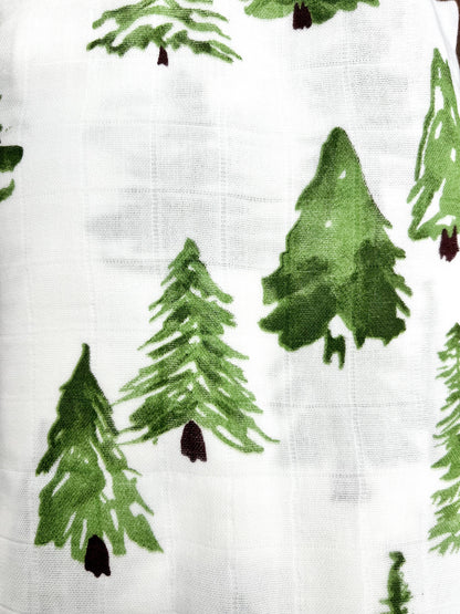 Couverture mousseline de bambou - Brume de sapins