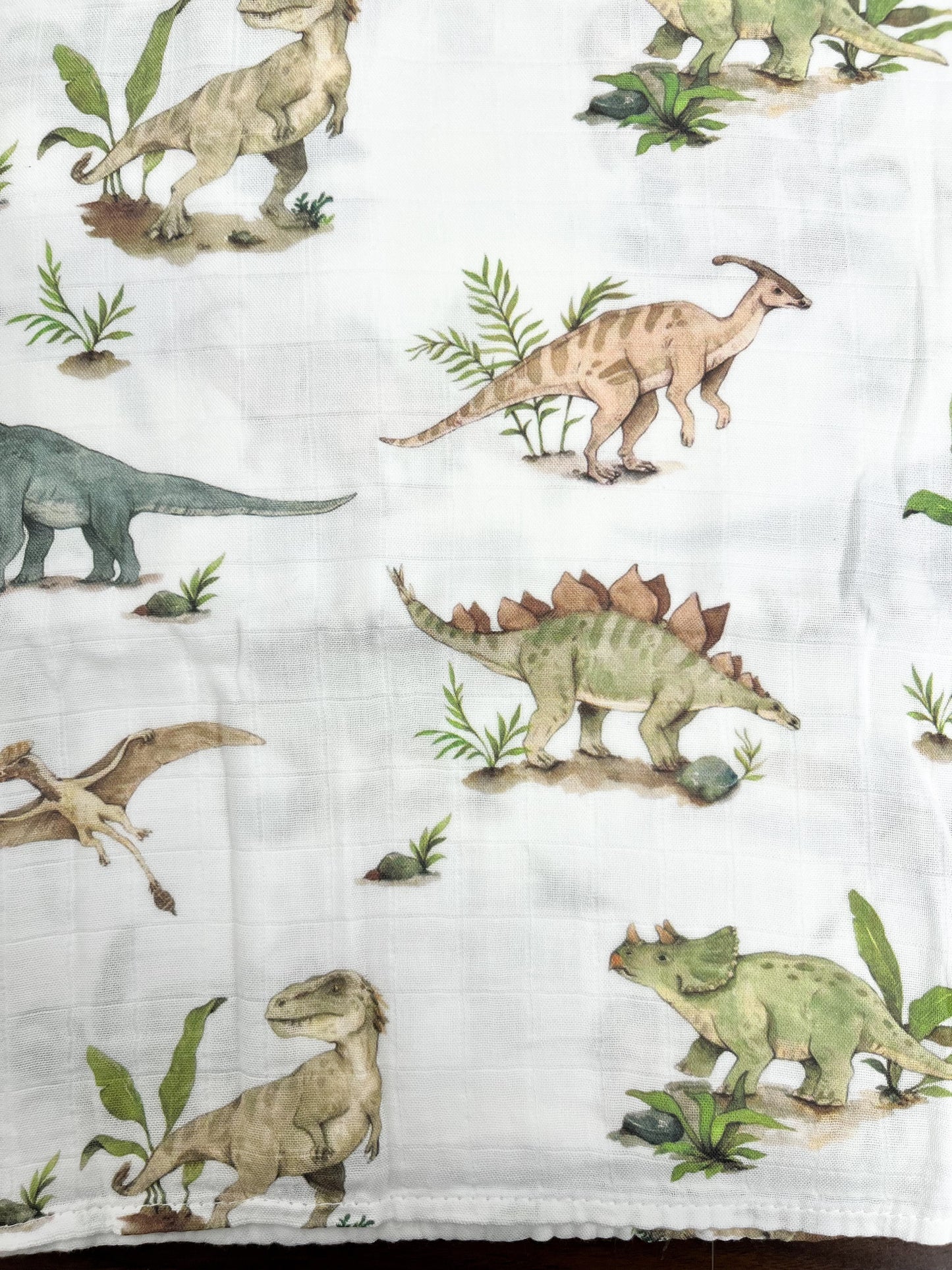 Couverture mousseline de bambou - Mission Dino
