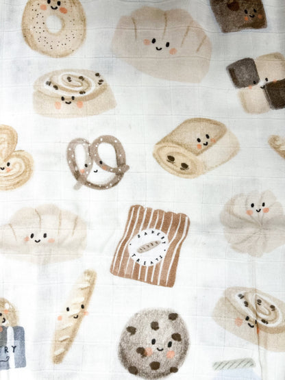 Couverture mousseline de bambou - Bakery treats