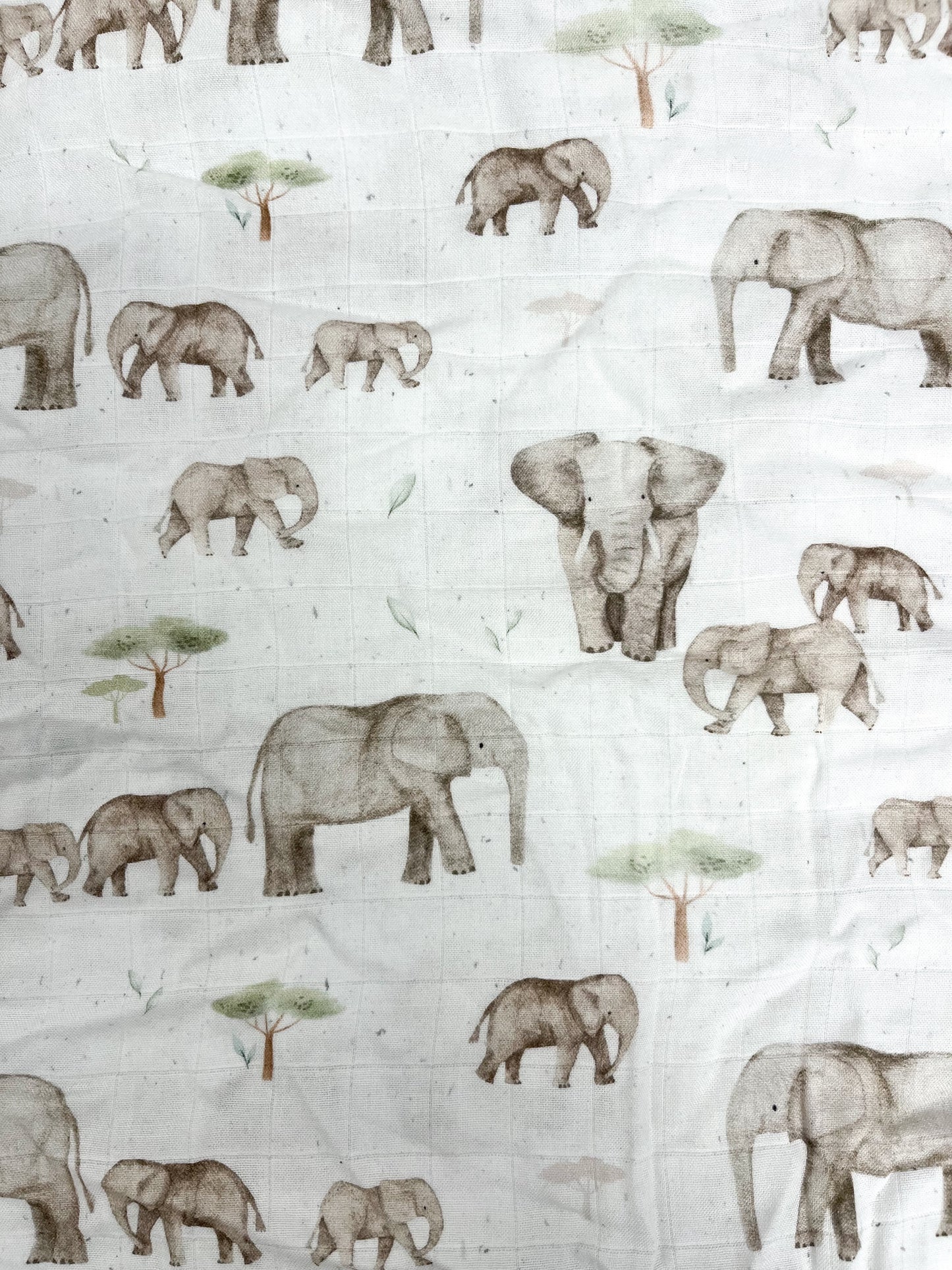 Couverture mousseline de bambou - Ma Tribu Éléphant