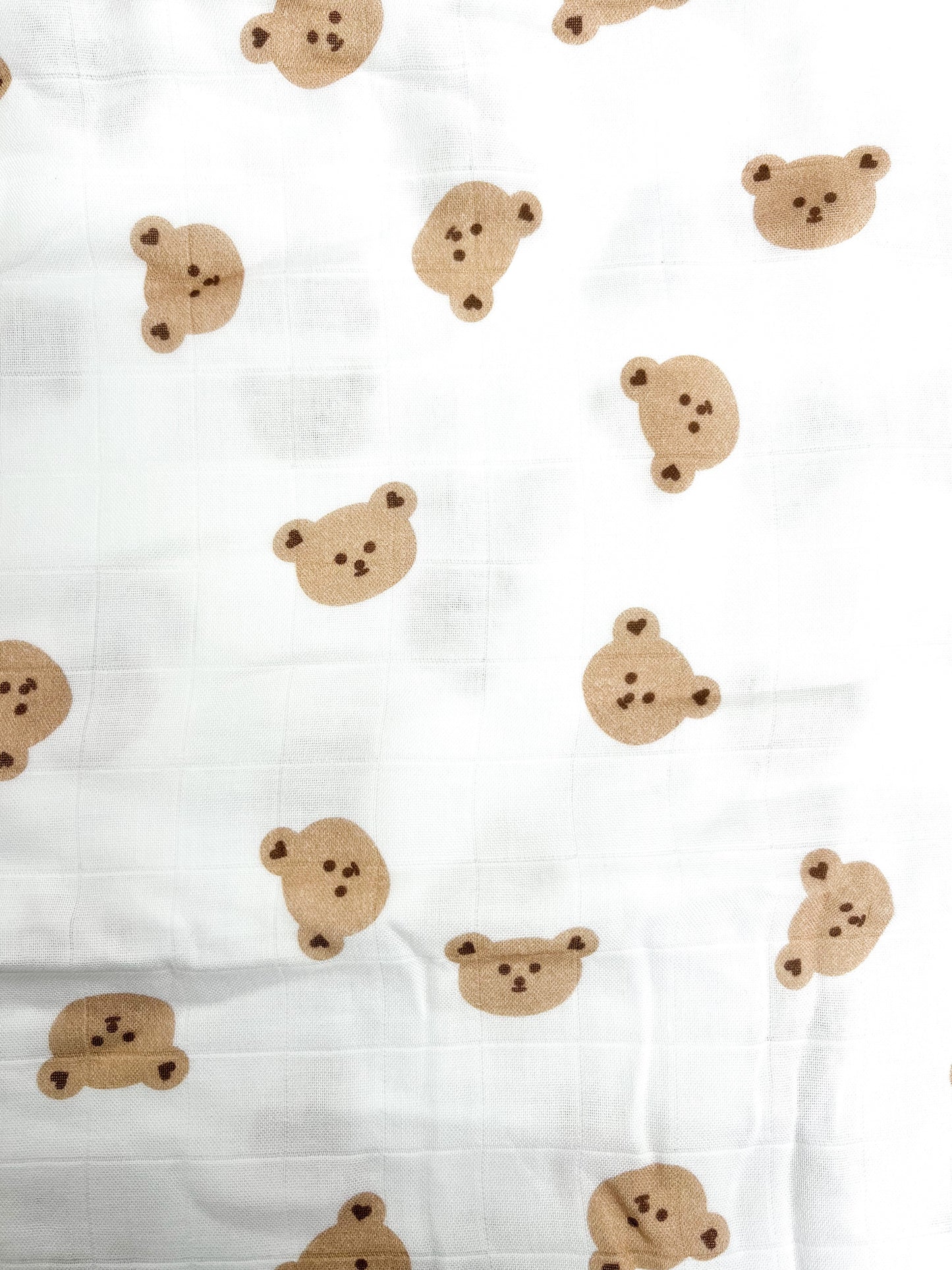 Couverture mousseline de bambou - Ourson beige