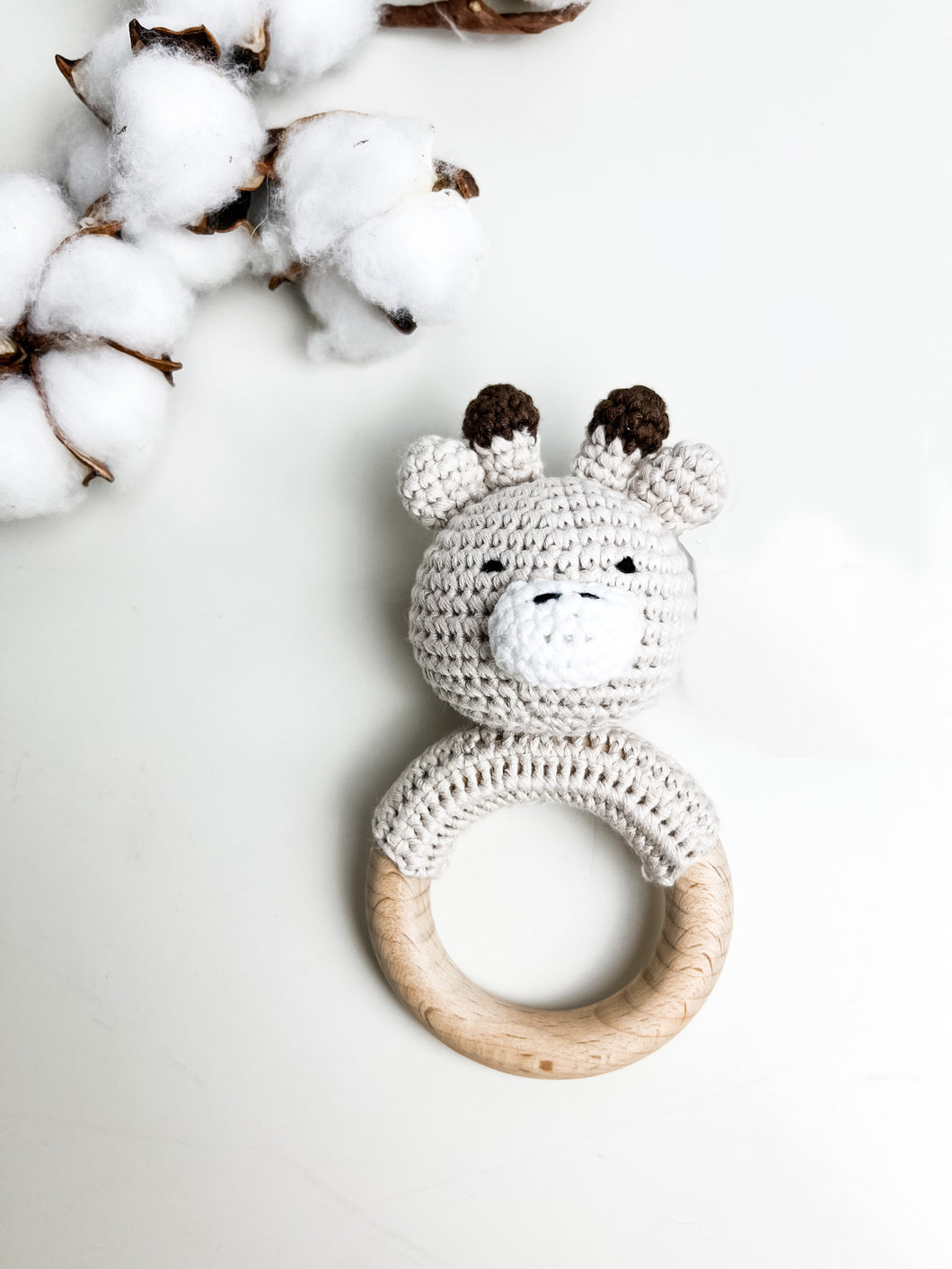 Hochet bois et crochet-Girafe
