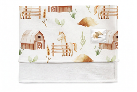 Couverture magiks - Chevaux beiges