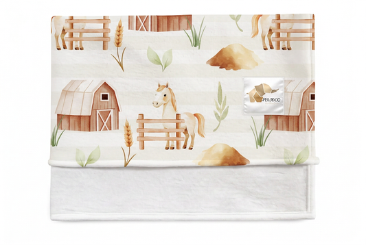 Couverture magiks - Chevaux beiges bold stripes