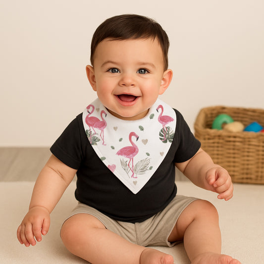 Bavoir - Petit flamant rêveur