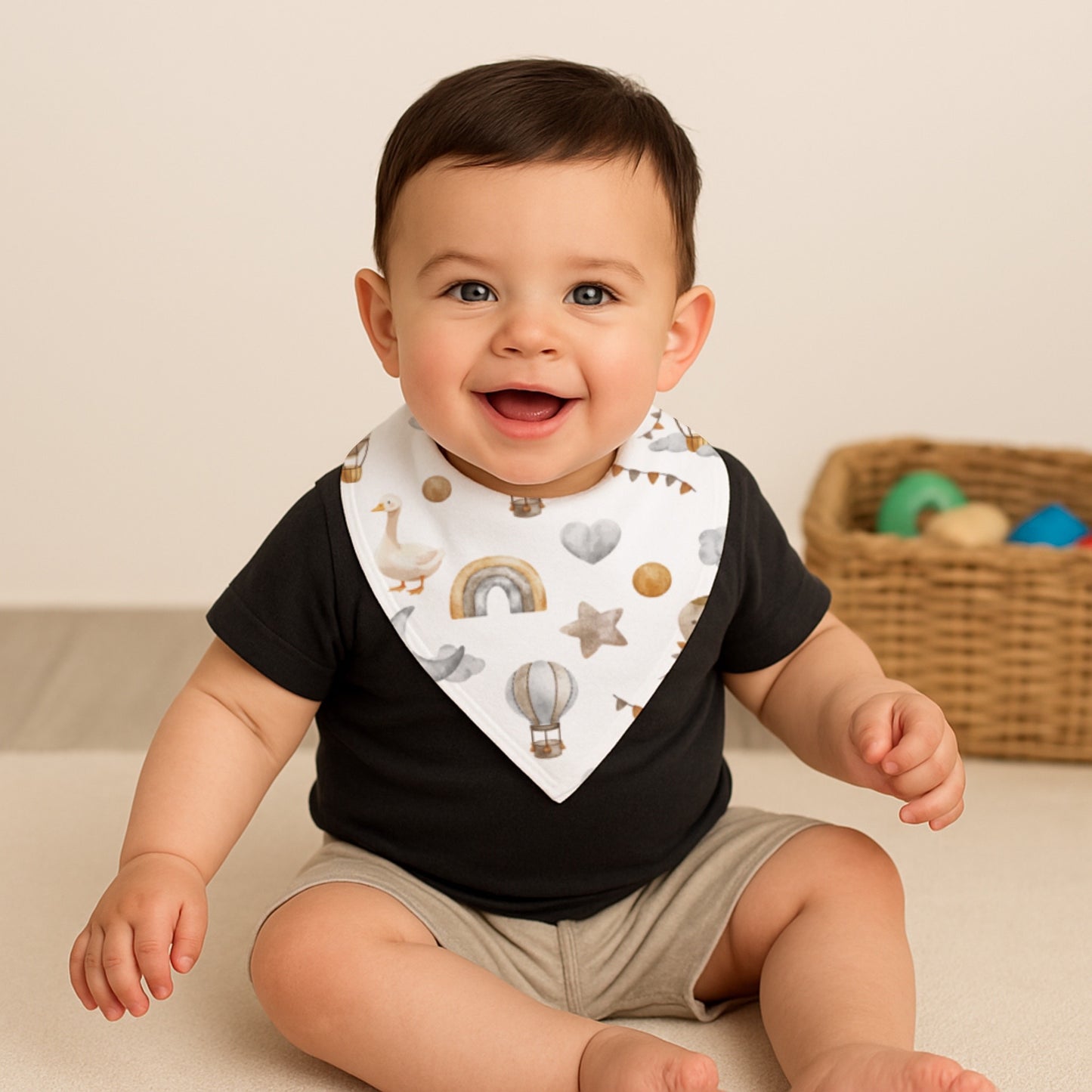 Bavoir - Montgolfières