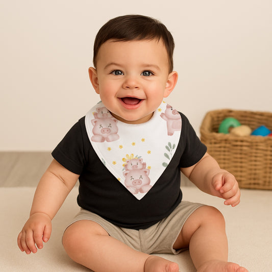 Bavoir - Petit cochon rose