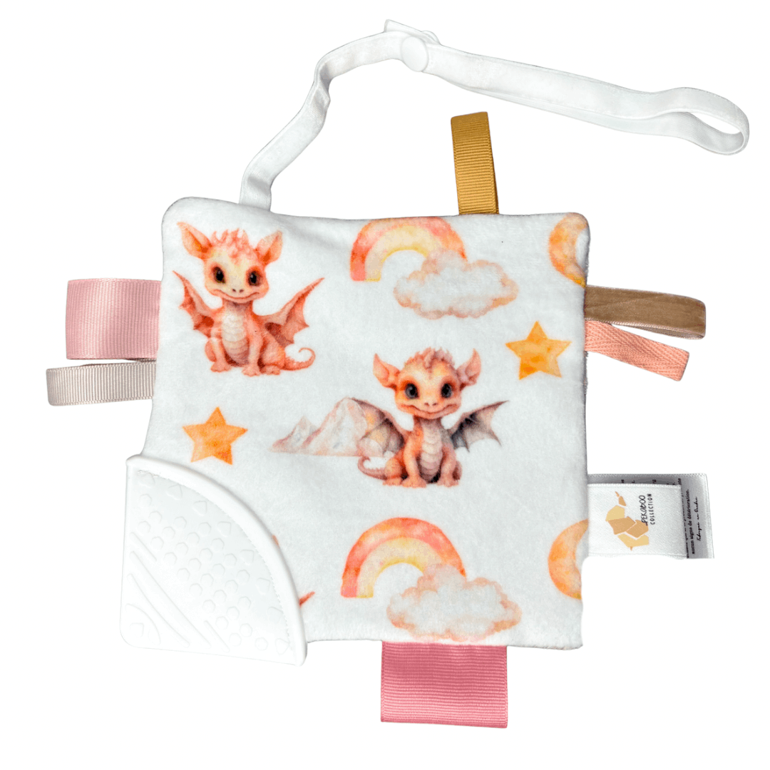 Jouet d'éveil dentition - Dragons rose