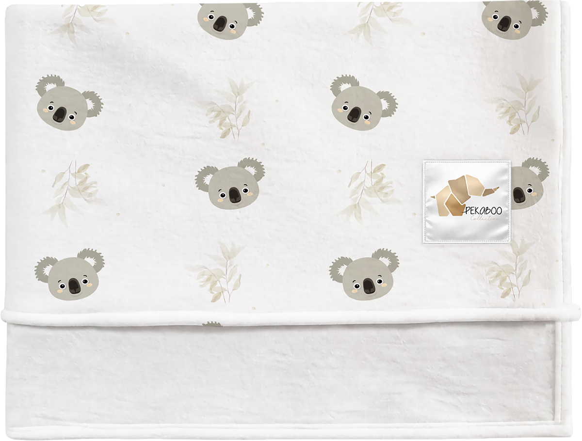 Couverture magiks - Koalas et feuillus beiges