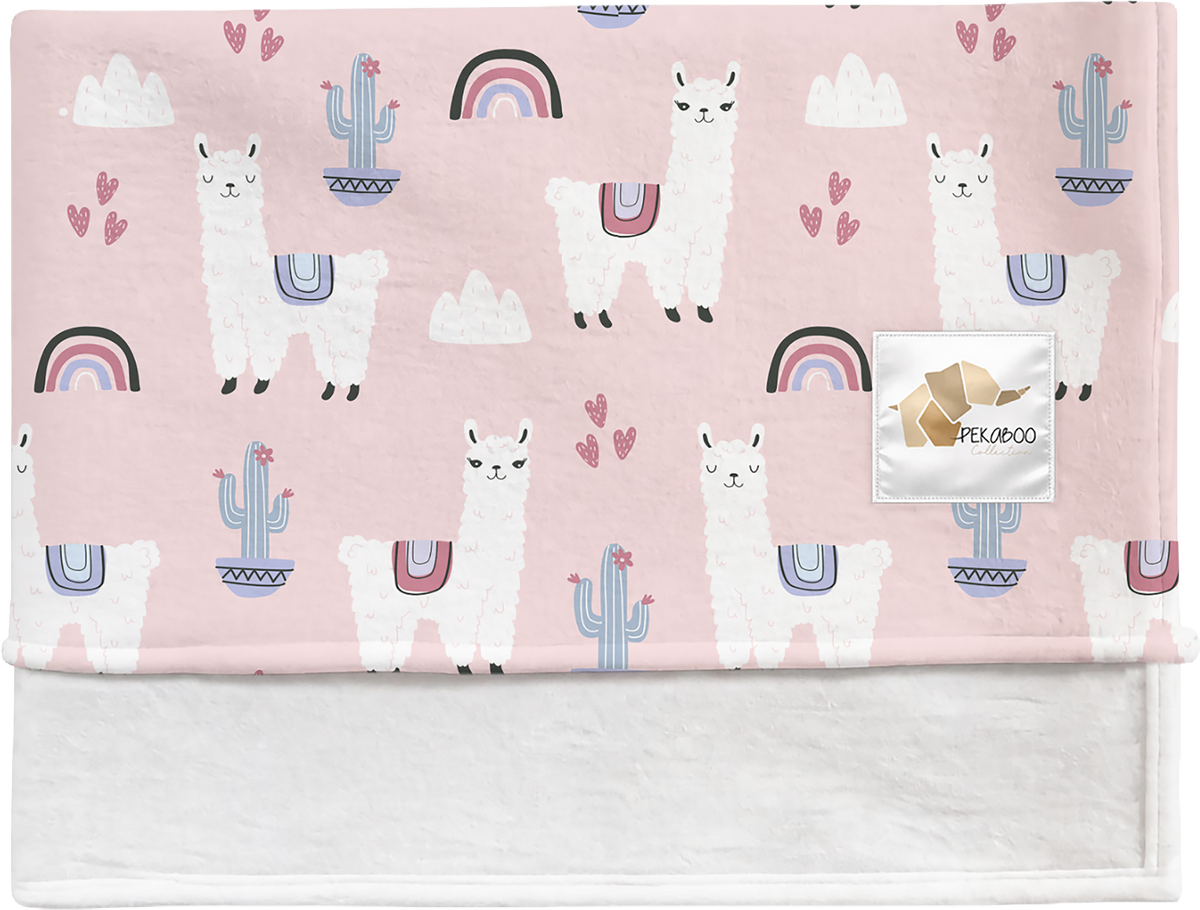 Couverture magiks - Lamas roses