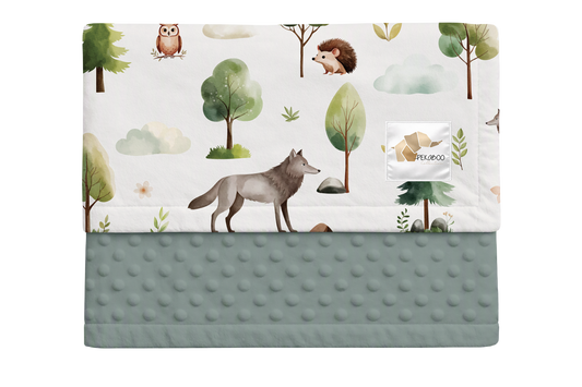Couverture minky - Loups