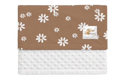 Couverture minky - Marguerites