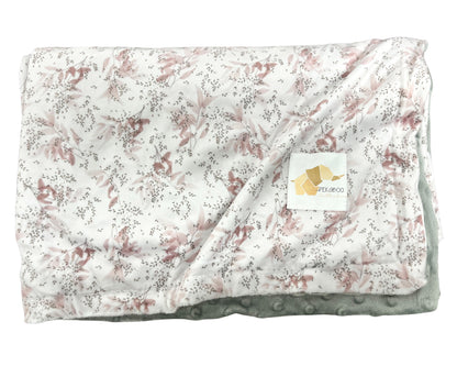 Couverture minky - Floraldine