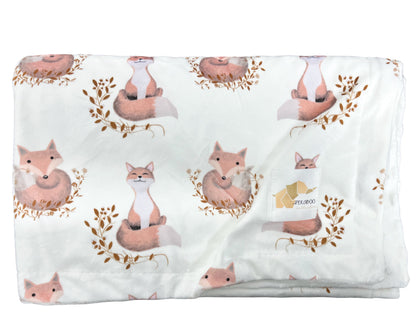 Couverture minky - Doux renards
