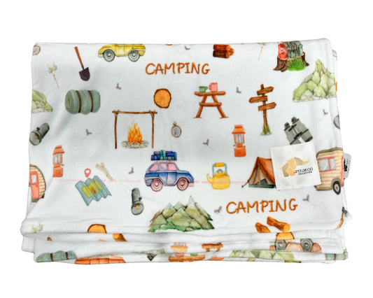 Couverture magiks BÉBÉ - Camping van (Tache d'encre rouge)